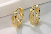 ZDADAN Sterling Silver Hoop Earrings Gold Earrings Women