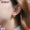 ZDADAN Sterling Silver Hoop Earrings Gold Earrings Women