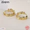 ZDADAN Sterling Silver Hoop Earrings Gold Earrings Women