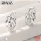 ZDADAN Sterling Silver Hoop Earrings Gold Earrings Women