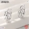ZDADAN Sterling Silver Hoop Earrings Gold Earrings Women