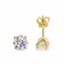 Smyoue Classic Round Cut Moissanite Stud Earrings – 925 Sterling Silver Fine Jewelry