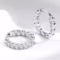 Smyoue 18k Plated 2.6CT Full Moissanite Hoop Earrings