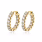 Smyoue 18k Plated 2.6CT Full Moissanite Hoop Earrings