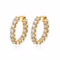 Smyoue 18k Plated 2.6CT Full Moissanite Hoop Earrings