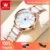 OLEVS Ceramic Watch Quartz Watch Date Watch Women