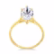 High Quality 14K Gold Marquise Cut 3ct VVS1 Moissanite Diamond Ring