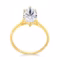 High Quality 14K Gold Marquise Cut 3ct VVS1 Moissanite Diamond Ring