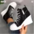 Canvas Sneakers Platform Wedge Ankle Boots Women Black