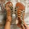 Leopard Sandals Gladiator Sandals Beach Shoes Women Summer