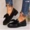 womens-black-bow-loafers-closeup