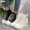 womens-black-canvas-ankle-boots-zipper