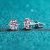 KNOBSPIN Moissanite Stud Earrings – 14K White Gold Plated Sterling Silver