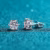 KNOBSPIN Moissanite Stud Earrings – 14K White Gold Plated Sterling Silver