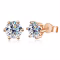 KNOBSPIN Moissanite Stud Earrings – 14K White Gold Plated Sterling Silver