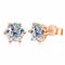 KNOBSPIN Moissanite Stud Earrings – 14K White Gold Plated Sterling Silver
