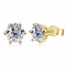 KNOBSPIN Moissanite Stud Earrings – 14K White Gold Plated Sterling Silver